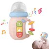 Tentoku Baby Musical Toys Gift Set, Sensory Learning Toys with Music & Lights for Baby Early Educational Children's Comfort Toys and Baby Rattle Toys (Pink)
