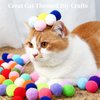 QUQOQO Cat Toy Balls with Launcher Gun, 100 Pom-Poms Balls Interactive Cat Toys for Indoor Cats, Soft Fuzzy Cats Kitten Toys Ball, Plush Ball Shoot Gun,Active Cat Exercise Toys Training Playing