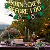 Cabin Crew Before I Do Banner, Mountain Bachelorette Party Decorations, Last Trail Before the Veil, Camp Bach Decor Gold Glitter