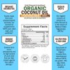 Coconut Oil Capsules 2000mg - Organic Pure Extra Virgin Unrefined Cold Pressed MCT Rich & Non-GMO for Healthy Skin Nails Hair Growth Support Bloating Anti Aging Digestion - 120ct (2 Month Supply)