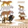 8 Pcs 2-5" Wild Life Animals Figure Playset, Realistic and Highly Detailed Tigers, Lions, Leopards Figurine with Cubs, Durable for Education and Fun Play, Perfect for Kids, Wild Animal Cake Toppers