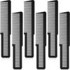 6 Pieces Professional Hair Cutting, Styling, and Clipper Combs for Barbers and Stylists (Black)