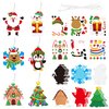 Christmas Crafts Kits for Adults Make Your Own Ornaments with Christmas Stickers DIY Ornament Making Kit Party Craft Stickers for Christmas Tree Holiday Xmas Classroom Activities, 24 Pack