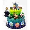 Mario Brothers 23 Piece Birthday Cake Topper Set Featuring Mario Castle, Bomb, Mario Coins, 6 Mario Figures Including Mario, Luigi, Princess Peach, Toad, Yoshi, Donkey Kong, and 12 Mario 1"
