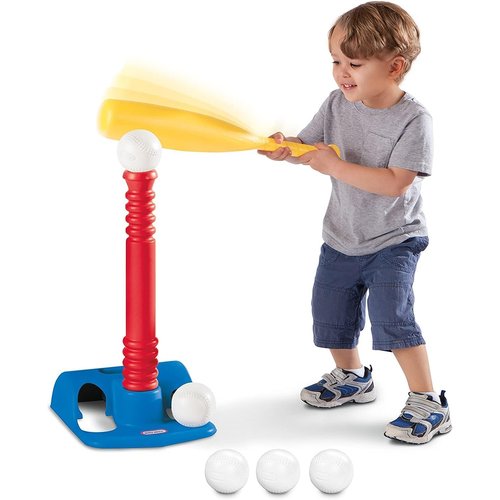 Little Tikes T-Ball Set, Red, 5 Balls, for Toddlers Ages 18+ Months (3efr)
