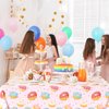 Lianxuia 3 Pcs Donut Plastic Tablecloth, 51 x 86 Inch Donut Party Table Cover, Donut Party Decorations, Suitable for Donut Theme Birthday Party Supplies