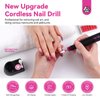 SAVILAND Electric Nail Drill Professional: 20000RPM Cordless Electric Nail File with Base Rechargeable Nail Drill for Gel Acrylic Nails Remove Polish Manicure Pedicure Salon at Home