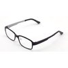 V.W.E. Men Lightweight Rectangular Memory Flex Reading Glasses With Case (Black, 3.00)