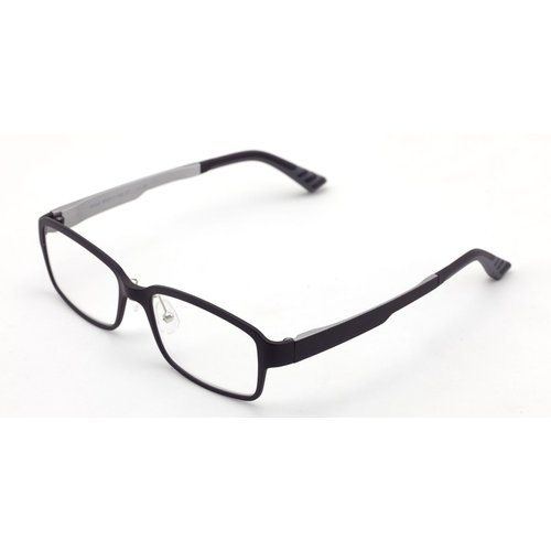 V.W.E. Men Lightweight Rectangular Memory Flex Reading Glasses With Case (Black, 3.00)