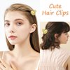 ACO-UINT 12 Pcs Shell Hair Clips for Women Girls, Gold Small Hair Claw Clips Sturdy Mini Metal Clips, Cute Clips for Hair Mermaid Costume Hair Accessories for Women and Girls