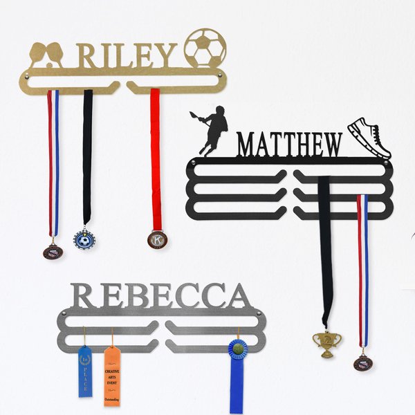 Medal Hanger Display Holder Rack for Awards or Ribbons - Medal Holder Medal Display Medal Holder Display Medal Rack Running Medal Display Medal Holder for Wall Medals Display Hanger Awards Hanger