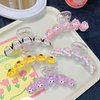 6PCS Cute Hair Claw Clips Transparent Hair Clamps for Women Thin Thick Curly Hair Styling - Strong Hold Hair Accessories