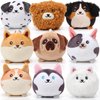 Libima 9 Pcs Mini Stuffed Keychains 3.15 Inch Small Plush Bulk Ornaments for Kids Birthday Party Favors Gifts Xmas Tree Hanging Stocking Stuffers (Puppy)