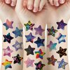 40 Pieces Star Temporary Tattoos, Star Stickers for Kids Reward, Starry Sky Rainbow Colorful Star Tattoos for Boys Girls Student Teachers Classroom Party