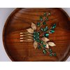 BERYUAN Emerald Green Decorative Hair Combs - Bridal Headpiece for Wedding