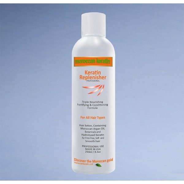 MOROCCAN KERATIN Keratin Replenisher Hair Infusion Leave-in Conditioner Treatment Great Value 250ml (8oz) Fast Application Instant Results