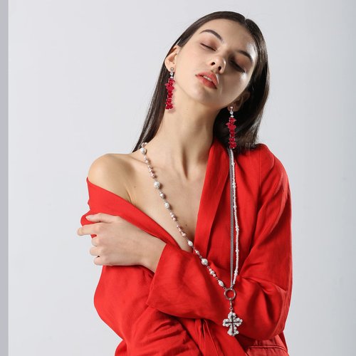 15 Pairs Silver Clip on Earrings Women Natural Stone Earring Crystal Earrings Dangle Earrings Earingings for Women