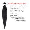Pre Stretched Braiding Hair 26 Inch 8 Packs Long Braiding Hair Pre Stretched Hair For Braiding Synthetic Braiding Hair Extensions For Twist Hot Water Setting(26",Black)