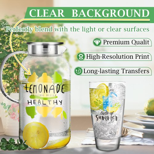 Koala Waterslide Decal Paper for Laser Printer - Clear Transparent - 25 Sheets Printable Water Slide Transfer Paper - 8.5x11 Inches