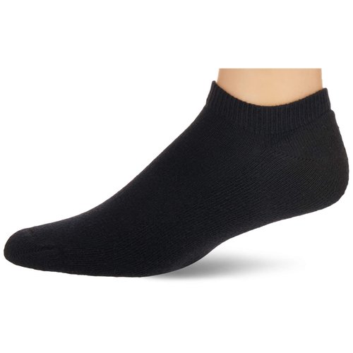 Hanes Mens FreshIQ X-Temp Active Cool No-Show Socks 12-Pack, 6-12, Black