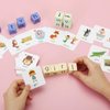 Wooden Blocks Spelling Game, Word Race Cube Game, Alphabet Matching Multiplayer, Stimulates The Brain's Imagination and Creativity, Flash Cards for Kids Suitable for Classroom, Parties