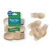 Bambu, Disposable Bamboo Sporks Set , 100% Organic Biodegradable Utensils for Any Occasion, Veneerware Party, Wedding, and Events, Compostable Cutlery - Pack of 24