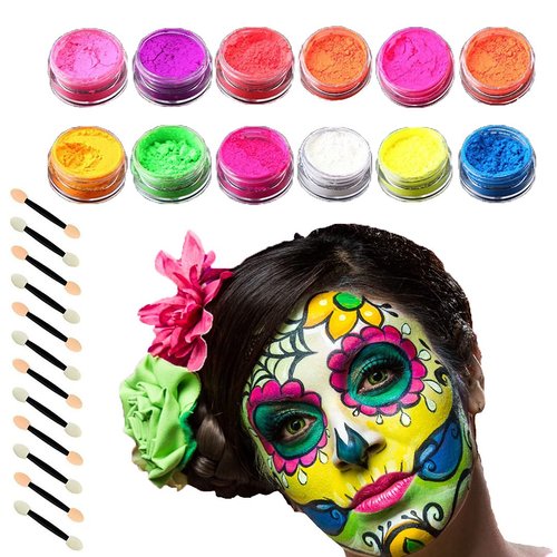 Eye Shadow Color Powder Fluorescent pigment 12 Colors