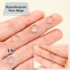 FINREZIO 15PCS 20G Surgical Steel Nose Rings Hoop Studs Cartilage Earrings Body Piercing Jewelry Silver 1.5mm 2mm 2.5mm CZ