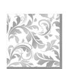 Amscan Luncheon Napkins Party Supplies, 16 Pieces, Silver