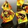 HAOMEJA DND Resin Dice Set Handcrafted Designer 7-Die Polyhedral RPG Dice Set with Sharp Edges for DND Dungeons and Dragons Role Playing Games (Colorful)