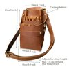 Scissor Pouch Belt, Cowhide Leather Salon Barber Hairdressing Scissor Holster Hair Stylist Shears Holder Tools Waist Bag with Adjustable Strap for Combs, Hair Clips