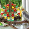 MQUPIN Parrot Toys,Nuts Nutrient-Rich Bird Toys,Natural Wooden Parrot Cage Bite Toy,Cockatoo Toys Containing Cuttlefish Bones,Pine Cones,Wooden Mangoes and Carambola for African Greys,Cockatoo,Budgie