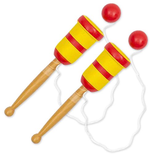 ArtCreativity Wooden Catch Ball Game, Set of 2, Vintage Catch Toys for Kids, Wood Design, Indoor and Outdoor Games for Backyard, Park, and Beach Fun, Best Gift Idea