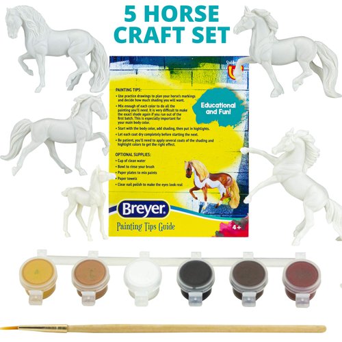 Breyer Horses Stablemates Horse Crazy Colorful Breed Paint Set | 5 Piece Set | 1:32 Scale | Model #4234