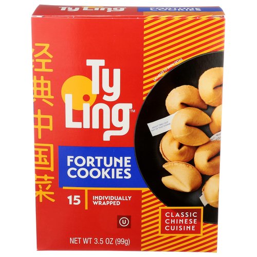 Ty Ling Fortune Cookies, 3.5 oz (Pack of 1) 15 Individually Wrapped Fortune Cookies