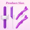7 Pieces Hair Braiding Tools Magnetic Pin Wristband and 2 Pieces Stainless Steel Pintail Rat Tail Comb with 4 Pieces Wide Teeth Alligator Sectioning Hair Clip for Hair Braid Tool Braid Maker (Purple)