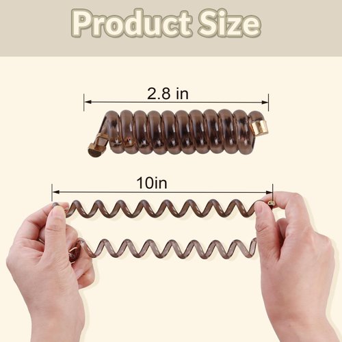 6Pcs Spiral Hair Ties for Women, Telephone Wire Hair Ties Hair Accessories Scrunchies Ponytail Braids Fixed Phone Cord for Women Girls Long Hair Accessories