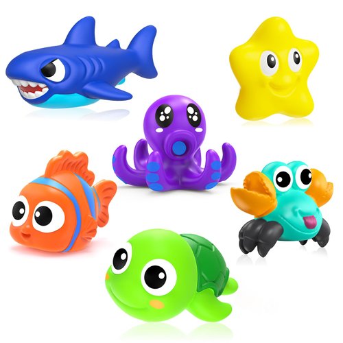FWXZBKK Bath Toys,Mold Free Baby Bath Toys for Toddlers 1-3,No Hole Bath Toys for Babies 6-12 Months,Bath Tub Toys for Toddlers 1-3,Water Toys Shower Toys Pool Toys for 1-4 Years Old Boys Girls Kids