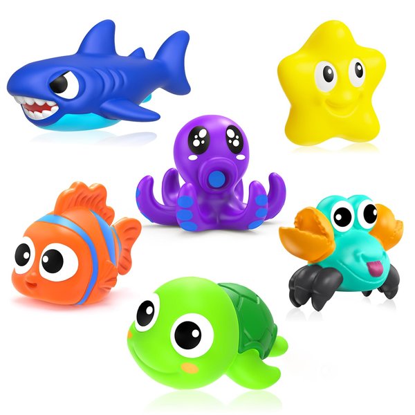 FWXZBKK Bath Toys,Mold Free Baby Bath Toys for Toddlers 1-3,No Hole Bath Toys for Babies 6-12 Months,Bath Tub Toys for Toddlers 1-3,Water Toys Shower Toys Pool Toys for 1-4 Years Old Boys Girls Kids