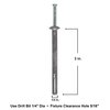 Wej-It Nail-It DN1411 Drive Anchor, Zamac Alloy, Zinc Plated Finish, Meets GSA FFS-325 Group V Type 2 Class 2 Specifications, 1/4" Diameter, 1-1/4" Length (Pack Of 100)