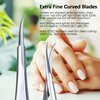 XGIZMOO Cuticle Scissors Extra Fine Curved Professional Ultra Sharp Precise Pointed Tip Cuticle Trimmer Cutter for Hang Nails,Eyebrow,Eyelash,and Dry Skin