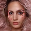 Vsdski Valentine's Day Face Stickers Red Love Lips Temporary Tattoo Stickers Glitter White Dove Gems Temporary Tattoo for Adult Kids Face Makeup Festive Cosplay Party Decoration