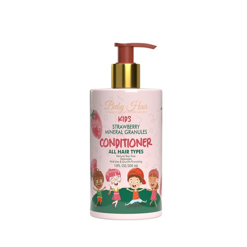 BABY HAIR Kids: Vegan Strawberry & Mineral Granules Shampoo & Body Wash pH- Balanced Sulfate-Free (Conditioner)