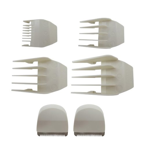 New Electric Hair Trimmer Blades & Comb Guides Set Fit for Peanut 8685, 8655, 8663, 8685-1701, 2068-1001,White Carbon Steel Blades Replacement by Vicue