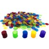 Yuanhe 500 Pieces of 3/4 inch Transparent Bingo Counting Chips for Bingo Game Party, Classroom, Game Night, Bingo Hall-Mixed Color