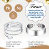 Feraco 2 Pcs Copper Magnetic Rings for Women,99.99% Pure Copper Thumb Magnetic Ring,Adjustable Fingers Ring with Gift Box,Valentine's Day Gifts for Women