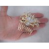Generic Gold or silver crystal flower hair comb barrette clip bridal clip bridal (Primary color: Silver)