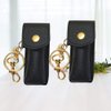 2pcs Clip- on Sleeve Key Chain Holder Leather Lip Balm Pouch Storage Bags Fashion Lipstick Case with Key Ring Portable for Women Girls Key Organizer Keychain