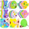Max Fun 302pcs Easter Foam Stickers Set DIY Crafts Egg Bunny Chick Easter Decorations for Kids Crafts Party Favors Supplies Easter Craft Kits for Kids (Easter Egg+Bunny+Chicks)