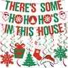 Funny Christmas Decorations Theres Some Ho Ho Hos In This House Christmas Banner Christmas Party Decorations for Office Christmas Party Supplies